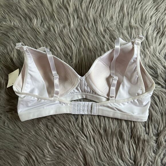 Wirefree Maternity Nursing Bra Women Size M1 Medium White Wireless Lightly Lined - Picture 4 of 7